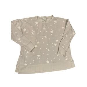 Lucky Brand graphic crew neck star sweatshirt slit side women's small